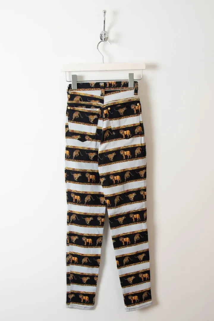 Women's Versace Tiger Lion Print Jeans (4)