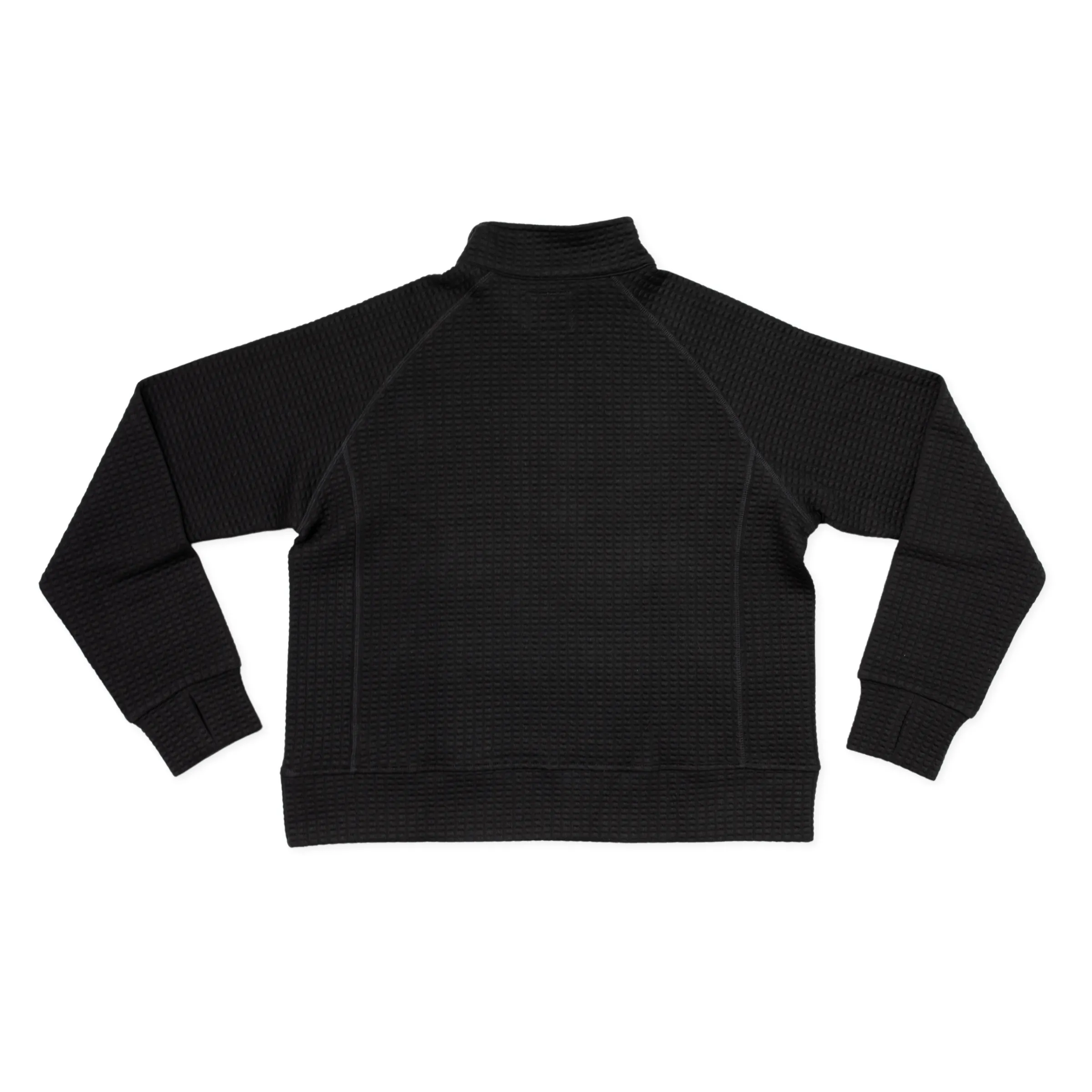 Women's Waffle 1/2 Zip (Black)