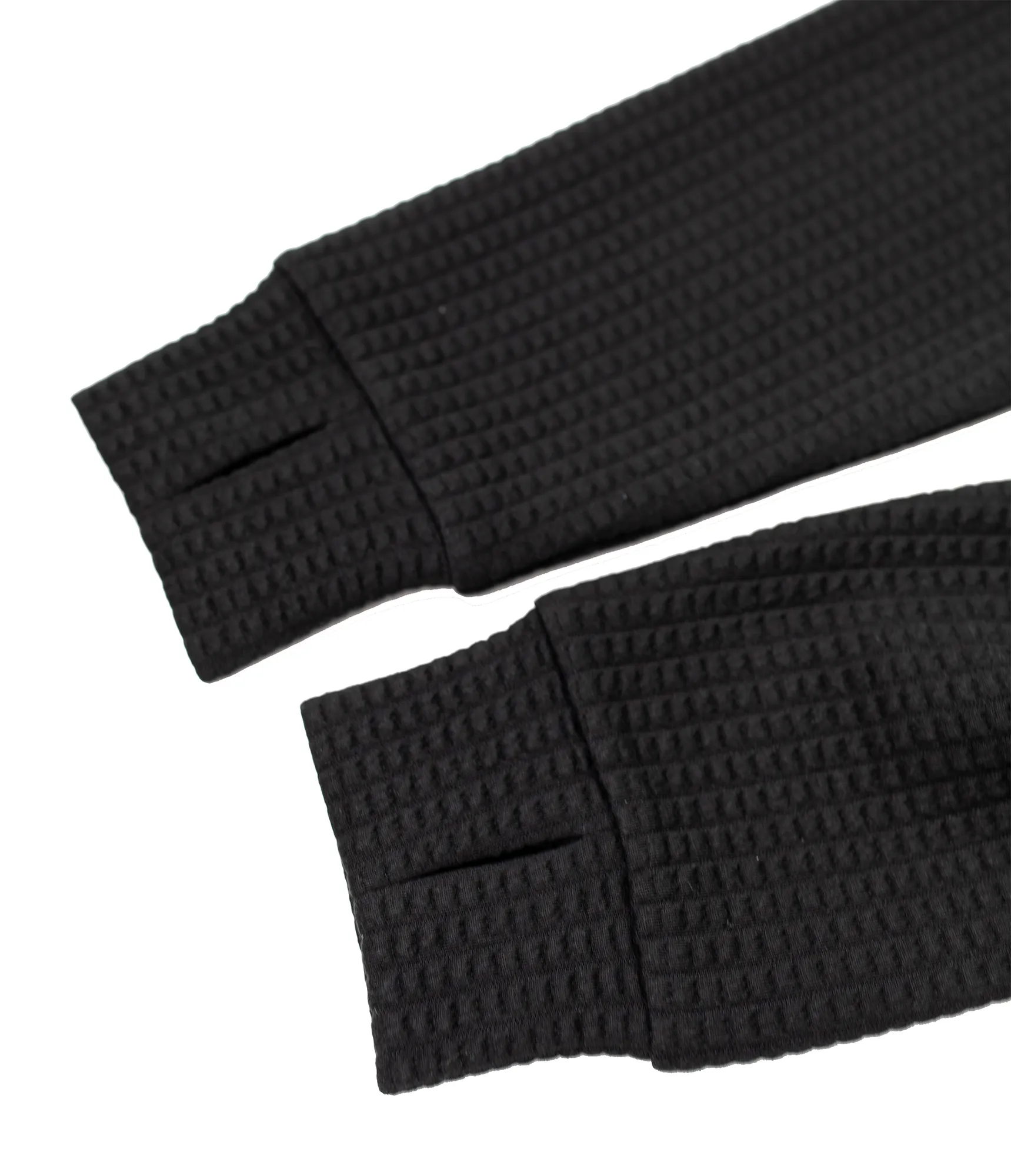 Women's Waffle 1/2 Zip (Black)