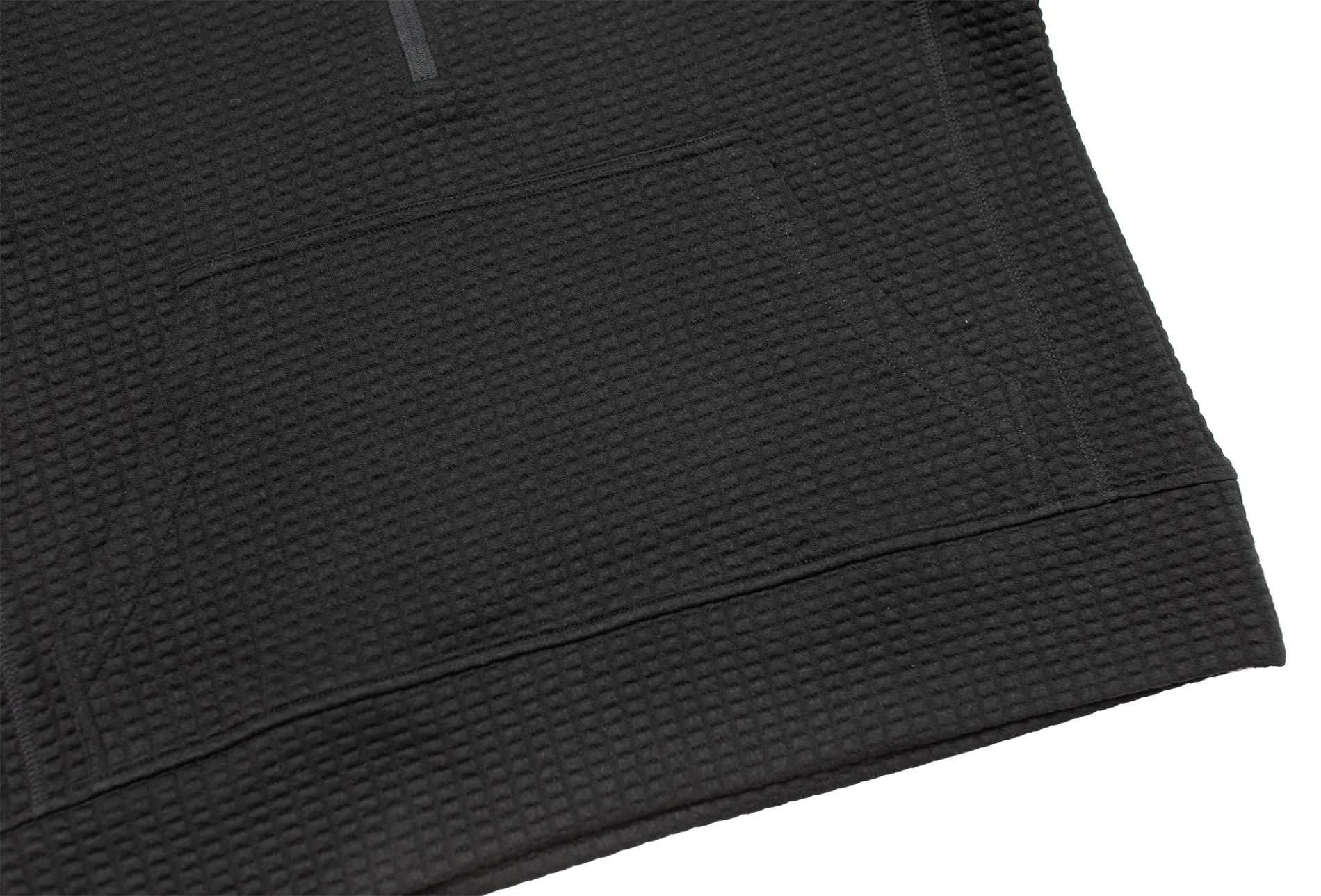 Women's Waffle 1/2 Zip (Black)