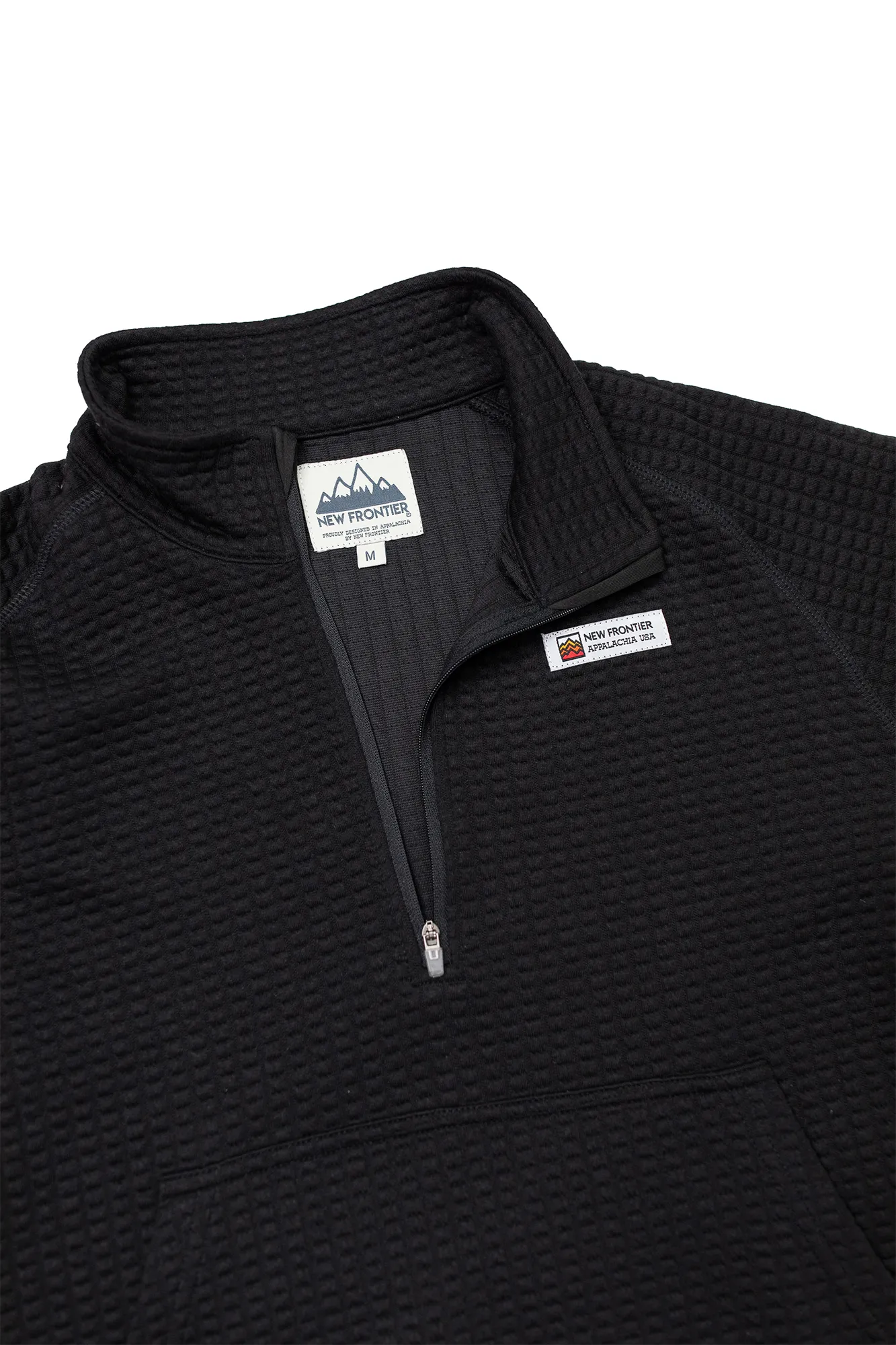 Women's Waffle 1/2 Zip (Black)