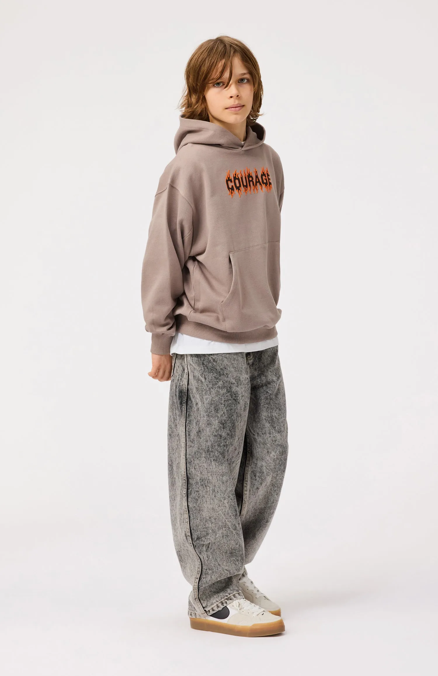 Woven pants Aska Grey stonewash