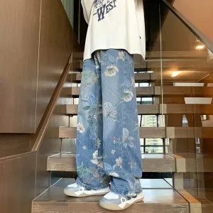 Y2K Floral Denim Jeans