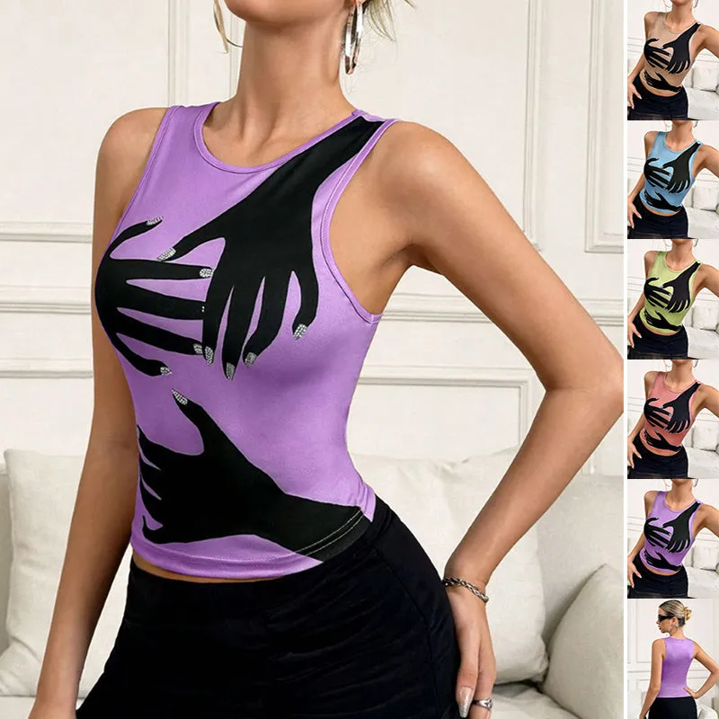 Y2K Printed Tank Top