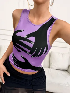 Y2K Printed Tank Top