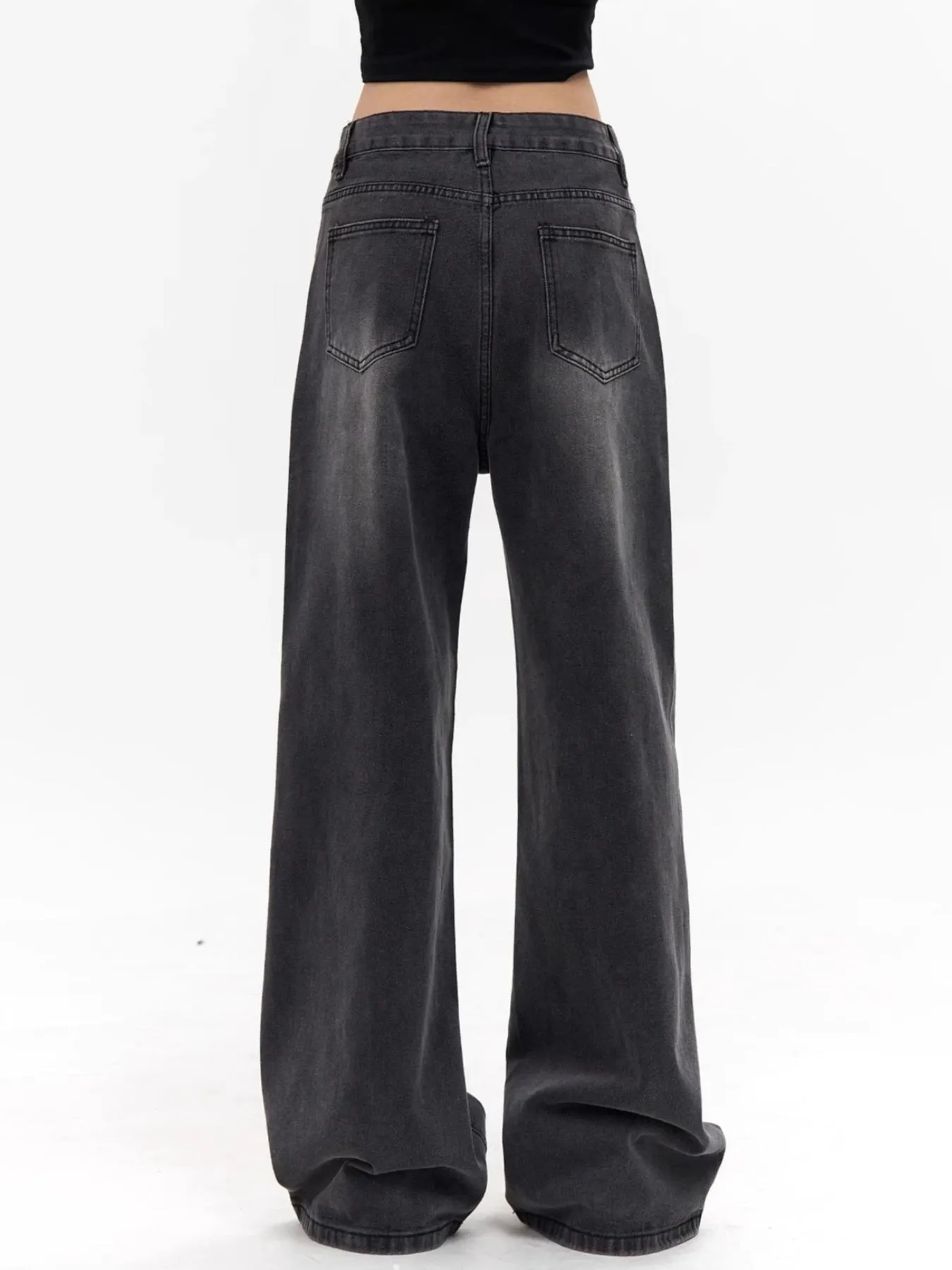 Y2K Wide Leg Low Rise Jeans