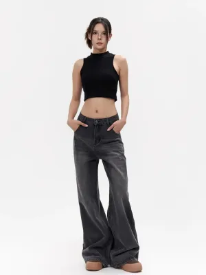 Y2K Wide Leg Low Rise Jeans