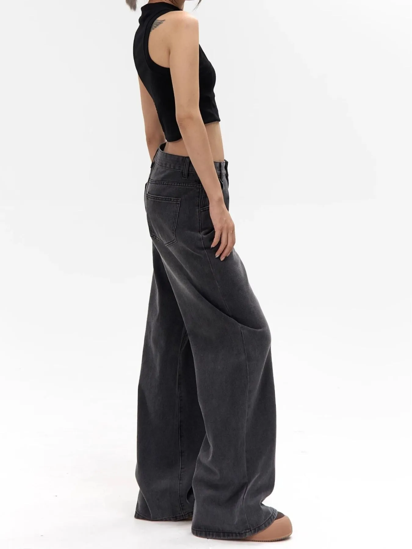 Y2K Wide Leg Low Rise Jeans