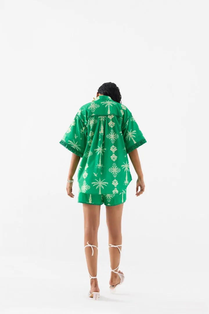 Yellow Cabana Shirt and Shorts Co-ord Set