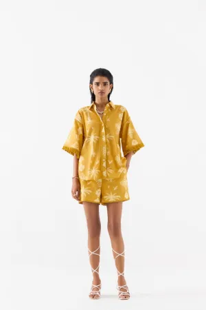 Yellow Cabana Shirt and Shorts Co-ord Set