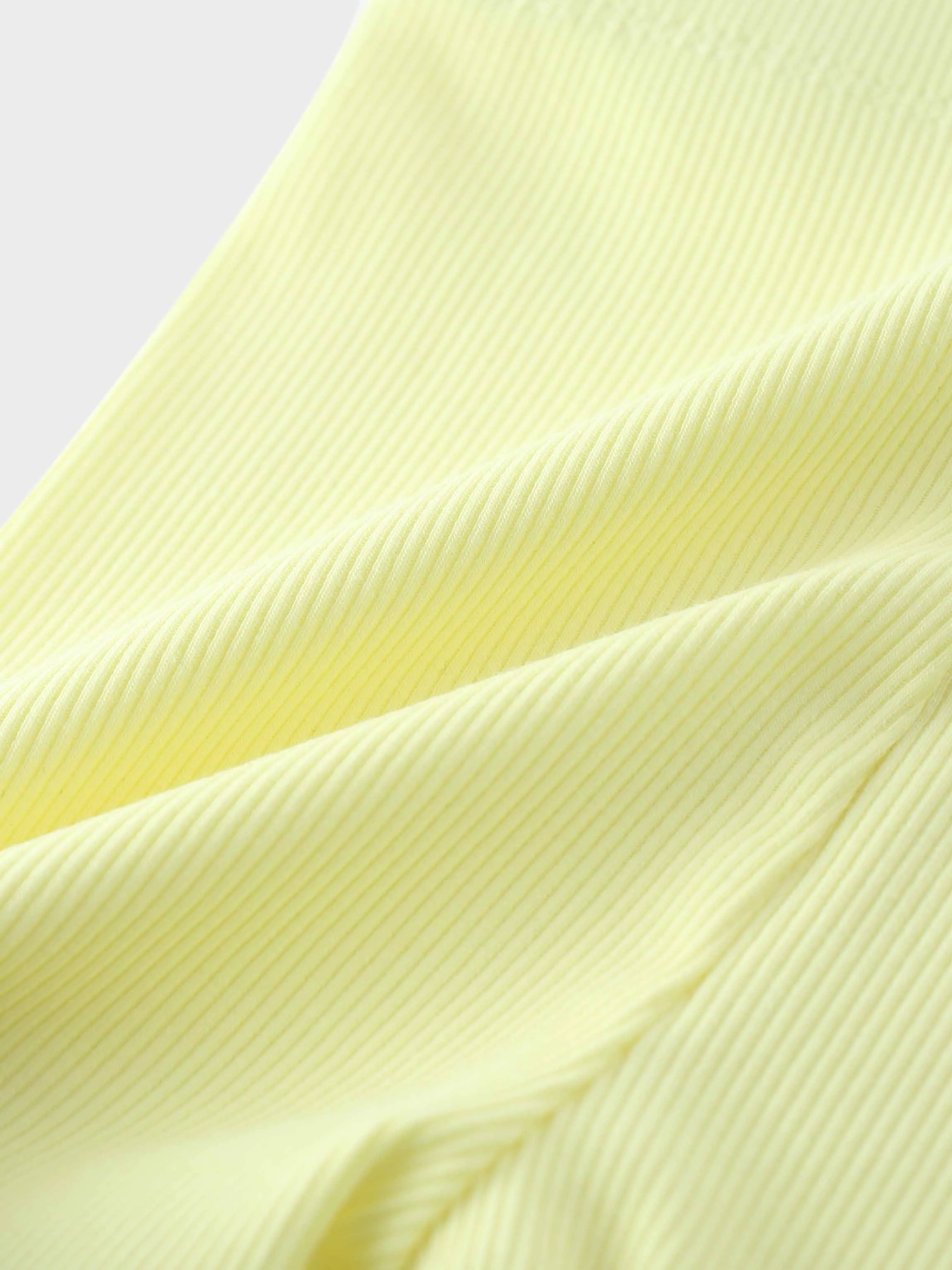 Yellow Ribbed Short Set