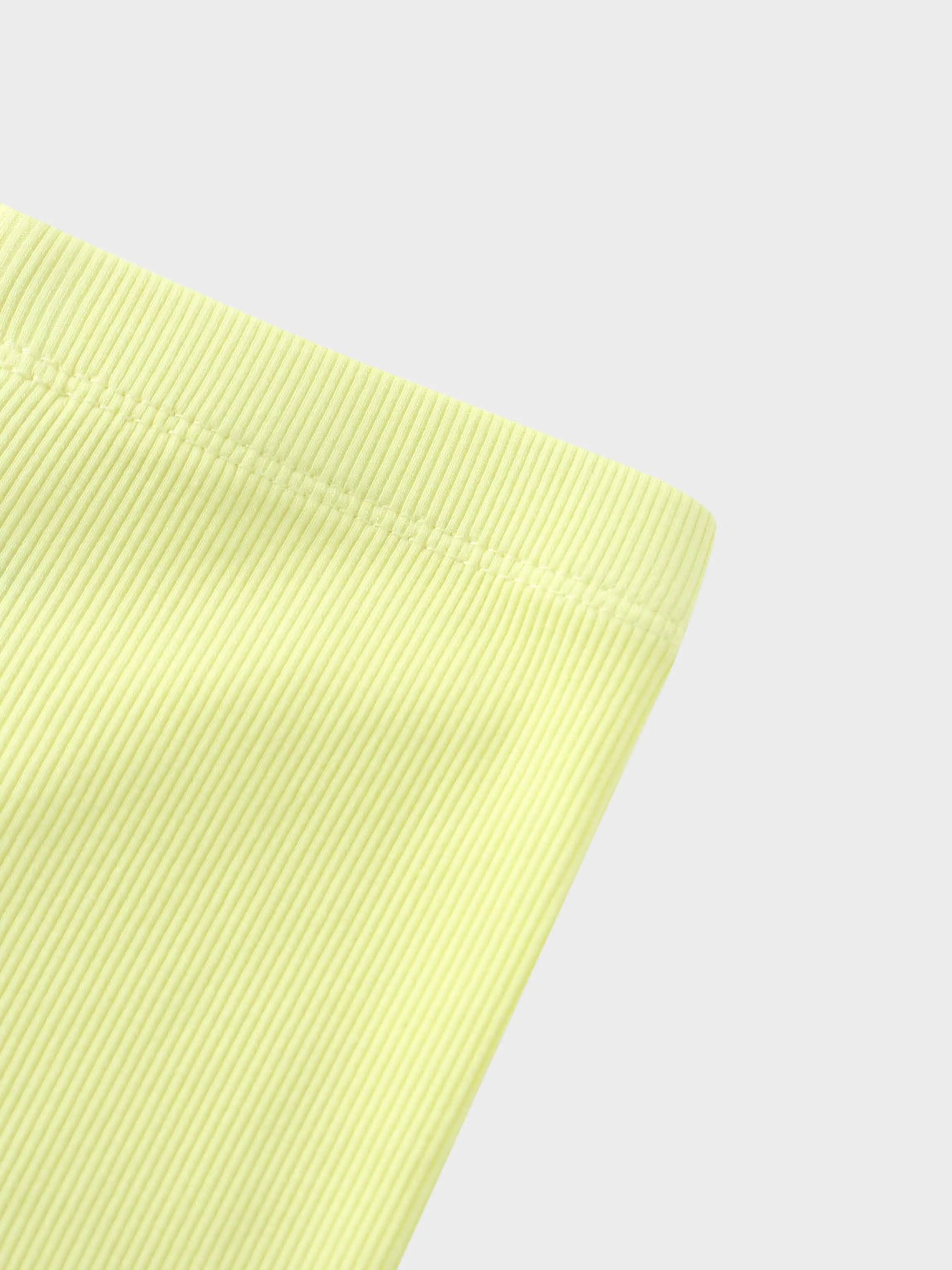 Yellow Ribbed Short Set