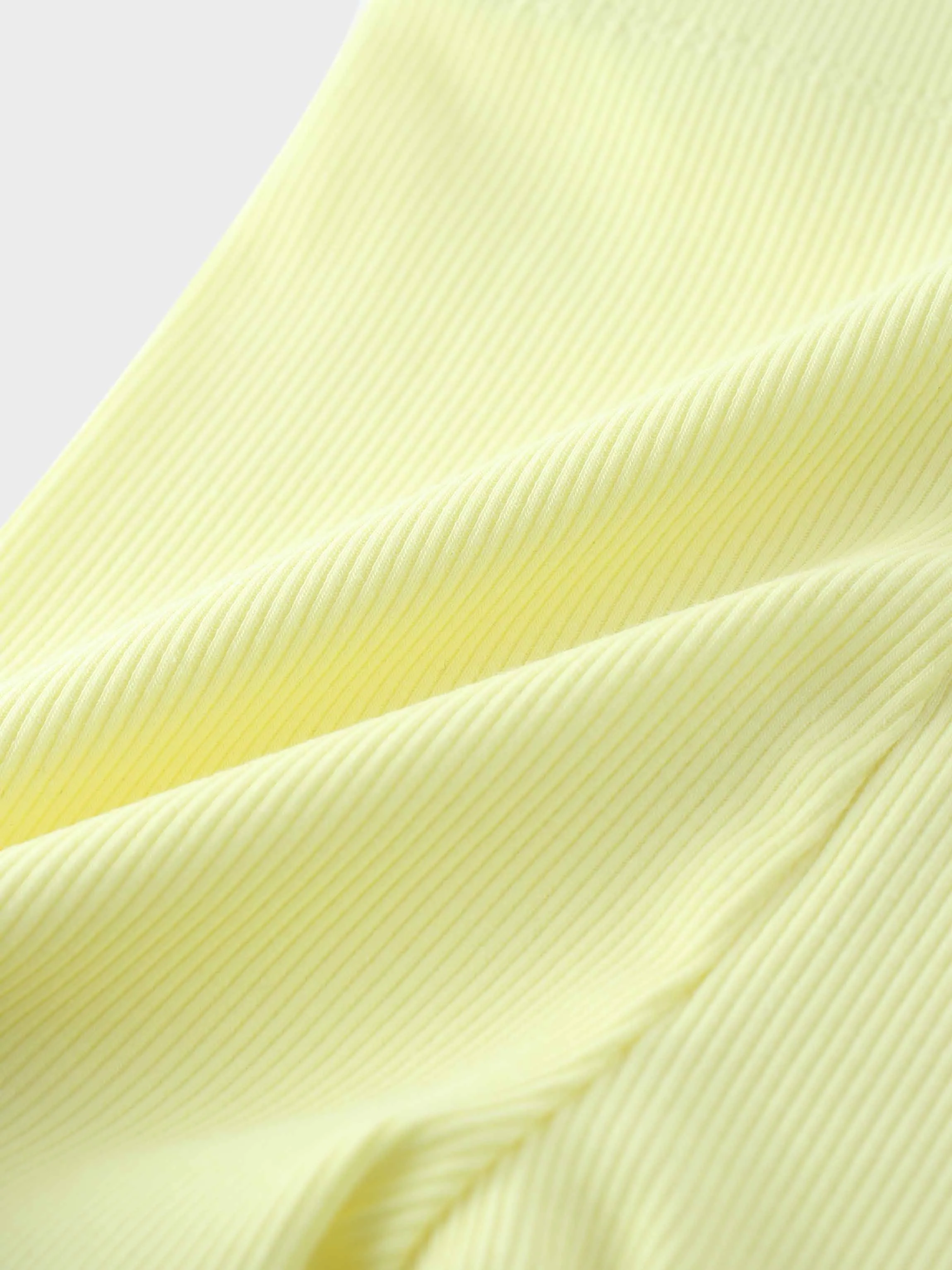 Yellow Ribbed Short Set